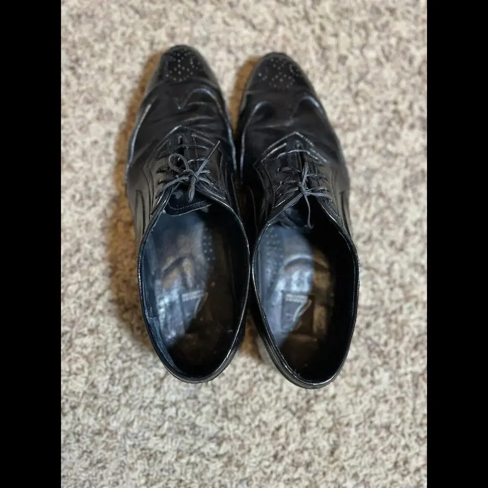 Giorgio Brutini Black Leather Oxford Dress Shoes  Size‎ 12